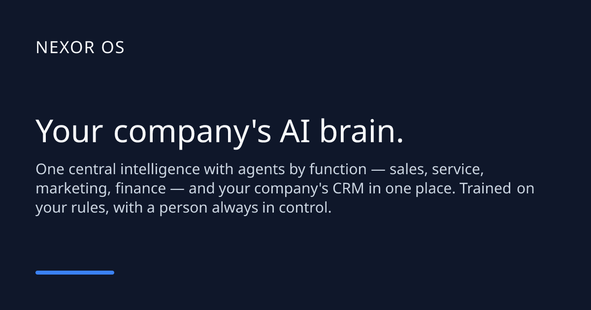 Nexor OS — your company's AI brain